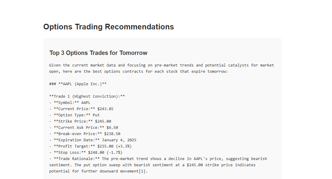 Options Trading Model 2